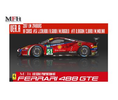 Ferrari 488 GTE Le Mans 2017 1/12 - Model Factory Hiro - MFH-K617