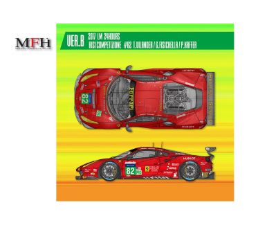 Ferrari 488 GTE Le Mans 2017 #82 1/24 - Model Factory Hiro - MFH-K630