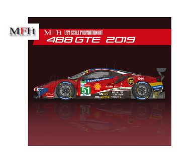 Ferrari 488 GTE Le Mans 2019 1/24 - Model Factory Hiro - MFH-K721