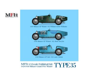 Bugatti Type 35 Monaco GP 1929/30 1/12 - Model Factory Hiro - MFH-K736