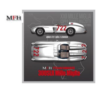 Mercedes-Benz 300 SLR Mille Miglia 1955 1/12 - Model Factory Hiro - MFH-K817