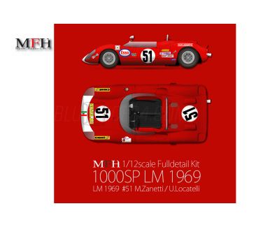 Abarth 1000 SP Le Mans 24 Hours 1969 1/12 - Model Factory Hiro - K837