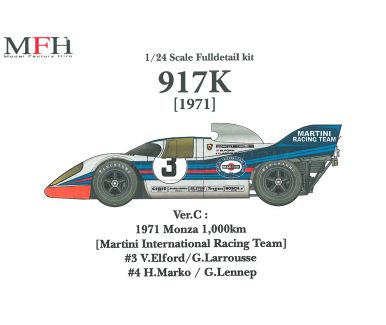 Porsche 917K Monza 1971 (Ver. C) #3 #4 - Model Factory Hiro - MFH-K450