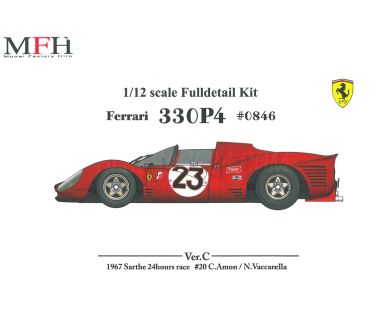 Ferrari 330P4 Spyder Le Mans 1967 #20 1/12 - Model Factory Hiro - MHF-K478
