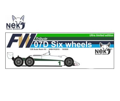 Williams FW07D 6-wheel test 1982 1/20. Neko Models - NEK-FK2018