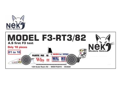Ralt RT3 Ayrton Senna's First F3 Test Thruxton 1982 1/20 - Neko Models - FK2016