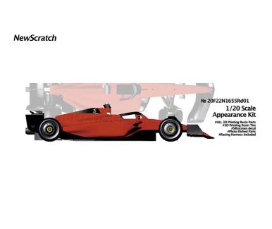 Ferrari F1-75 Bahrain Grand Prix 2022 1/20 - NewScratch - NS-20F22N1655RD01