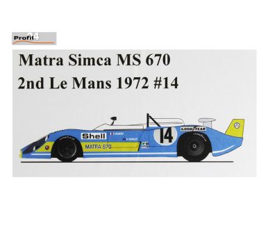 Matra-Simca MS 670 2nd Le Mans 24 Hours 1972 1/12 - Profil24 - P1214