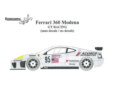 Ferrari 360 Modena GT Racing Transkit 1/24 - Renaissance - REN-TK24/174