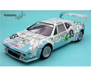 BMW M1 #83 "Map of France" Le Mans 24 Hours 1980 1/24 Transkit - Renaissance - REN-TK24/150