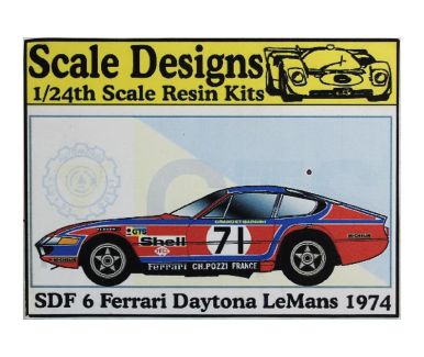 Ferrari 365 GTB4 "Pozzi" Le Mans 1974 1/24 - Scale Designs - SD-SDF6