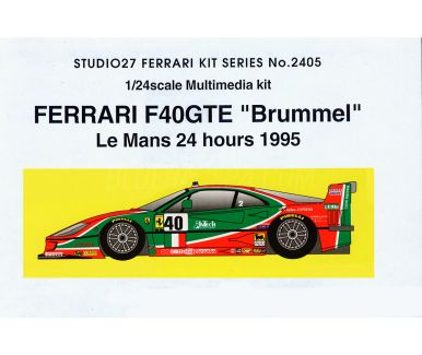 Ferrari F40GTE "Brummel" Le Mans 1995 1/24 - Studio 27 - ST27-FR2405