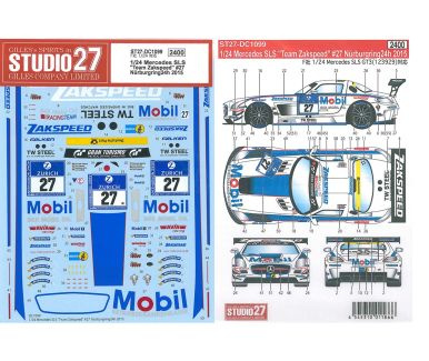 Mercedes-Benz SLS AMG GT3 #31 "Car Collection Motorsport" Nürburgring 24 Hours 2015 1/24 - Studio27 - ST27-DC1100