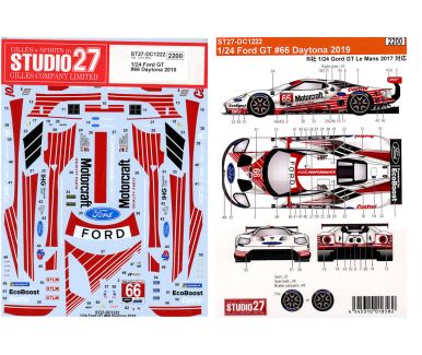 Ford GT "Motorcraft" Daytona 24 Hours 2019 1/24 Decal - Studio27 - DC1222