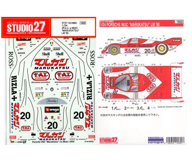 Porsche 962C "Marukatsu" Le Mans 24 Hours 1990 1/24 - Studio27 - ST27-DC468