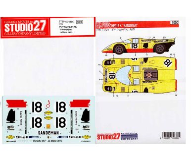 Porsche 917K "Martini" Early Season 1971 1/24 Decal - Studio27 - DC680