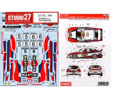 Alfa Romeo 155 V6 T1  Alfa Corse J.A.S-Martini - ITC 1996 1/24 - Studio 27 - ST27-DC806