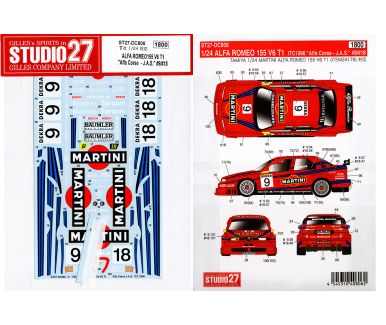 Alfa Romeo 155 V6 T1  Alfa Corse J.A.S-Martini - ITC 1996 1/24 - Studio 27 - ST27-DC806