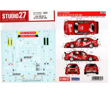 Alfa Romeo 155 V6 T1 #11 #12 Schübel DTM 1994 1/24 - Studio27 - ST27-DC932C