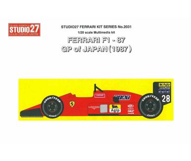 Ferrari F1/87 Japan Grand Prix 1987 1/20 - Studio27 - ST27-FR2031