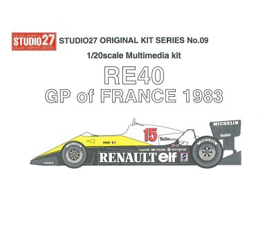 Renault RE40 USA West / France GP 1983 1/20 - Studio27 - ST27-FK2009