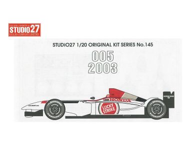 BAR 005 Honda Formula One World Championship 2003 1/20 - Studio27 - ST27-FK20145