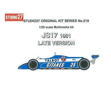 Ligier JS17 late version 1981 1/20 - Studio27 - ST27-FK20219C