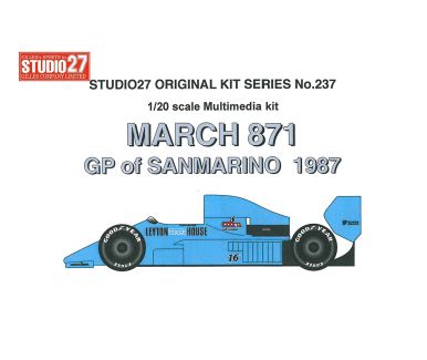 March 871 #16 Monaco GP 1987 1/20 - Studio27 - ST27-FK20238