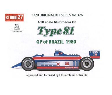 Lotus 81 Austria Grand Prix 1980 1/20 - Studio27 - ST27-FK20326
