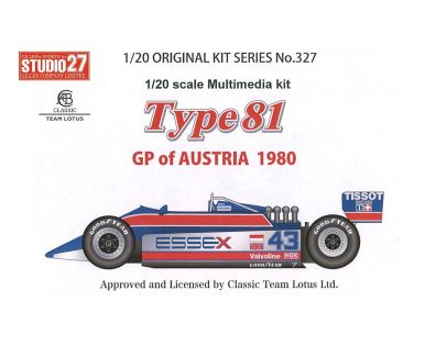 Lotus 81 Austria Grand Prix 1980 1/20 - Studio27 - ST27-FK20326