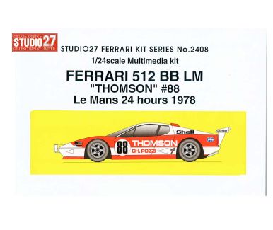 Ferrari 512 BB #88 "Thomson" Le Mans 1978 1/24 - Studio27 - ST27-FR2408