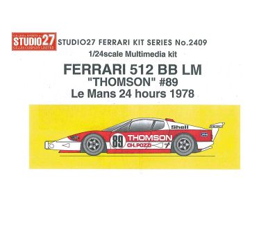 Ferrari 512 BB #89 "Thomson" Le Mans 1978 1/24 - Studio27 - ST27-FR2409