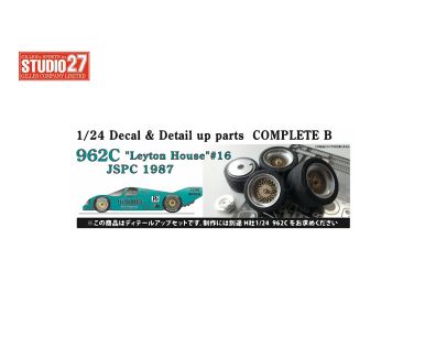 Porsche 962C Blaupunkt #2 #11 Supercup 1989 - Decal & Detail up parts Complette box 1/24 - Studio 27 - ST27-CP24014