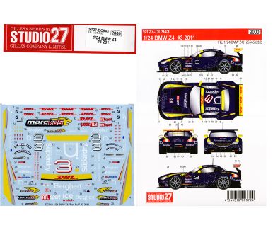 BMW Z4 Doerr #69 1/24 - Nurburgring 24 Hours - Studio27 - ST27-DC942 - Decals