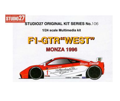 McLaren F1 GTR Short Tail "West Competition" Monza 4 Hours BPR 1996 1/24 - Studio27 - FK24106