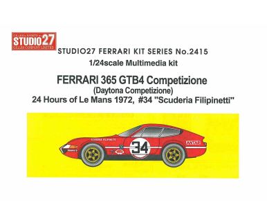 Ferrari 365 GTB4 - Le Mans 1973 - NART #37 - Studio27 ST27-FR2412