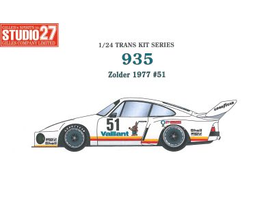 Porsche 935 Vaillant #51 Zolder 1977 1/24 - Studio27 - ST27-TK2474