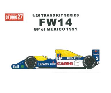 Williams FW14 Mexico Grand Prix 1991 1/20 Transkit - Studio27 - TK2027