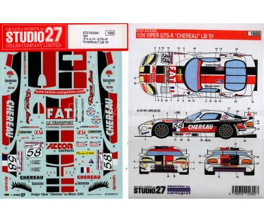 Chrysler Viper GTS-R  #58 "Chereau" Le Mans 2001 1/24