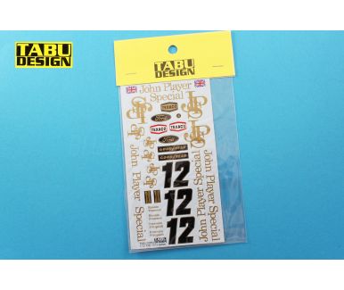 Lotus 72D Formula 1 World Championship 1973 Option Decal 1/12 - TABU Design - 12054
