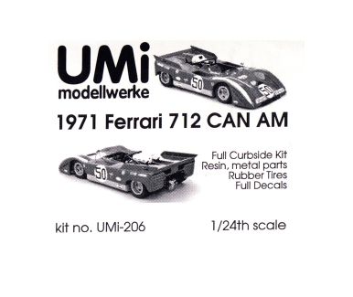 Ferrari 712 M Watkins Glen Can-Am 1971 1/24 - UMI Modellwerke - 206
