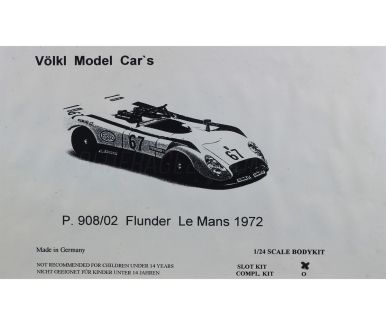 Porsche 908/02  Flunder "Poirot" Le Mans 1972 1/24 - Völkl Model Cars