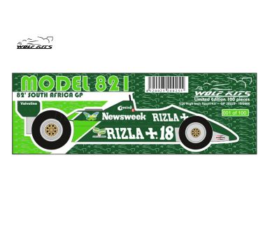 March 821 "Rizzla+" South Africa Grand Prix 1982 1/20 - Wolf Kits - WK-GP20025
