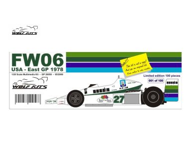 Williams FW06 USA East GP GP 1978 1/20 - Wolf Kits - WK-GP20058