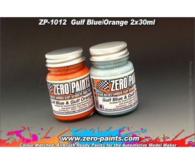 Gulf Blue and Gulf Orange Paint-Set 2x30ml - Zero Paints -ZP-1012