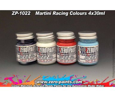 Martini Racing Colour Paint Set - 4x 30ml - Zero Paints - ZP-1022