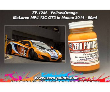 Yellow/Orange Paint McLaren MP4-12C Macau 2011 (für Fujimi) - 60ml - Zero Paints - ZP-1246