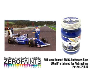 Williams Renault FW16 Rothmans Blue Paint 60ml - Zero Paints - ZP-1039