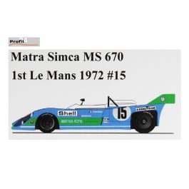 SPARK MODEL 1/18 Matra Simca MS 670 N.15 vittoria 24H Le Mans 1972